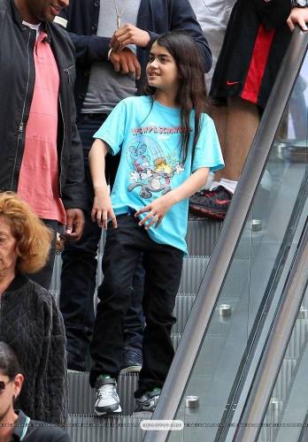 Prince and Blanket Jackson at the movie