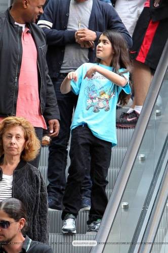 Prince and Blanket Jackson at the movie